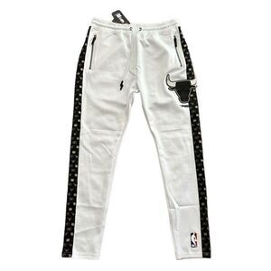 Pro Standard Chicago Bulls Track Pants XL White Black NBA Hibbett Exclusive NWT